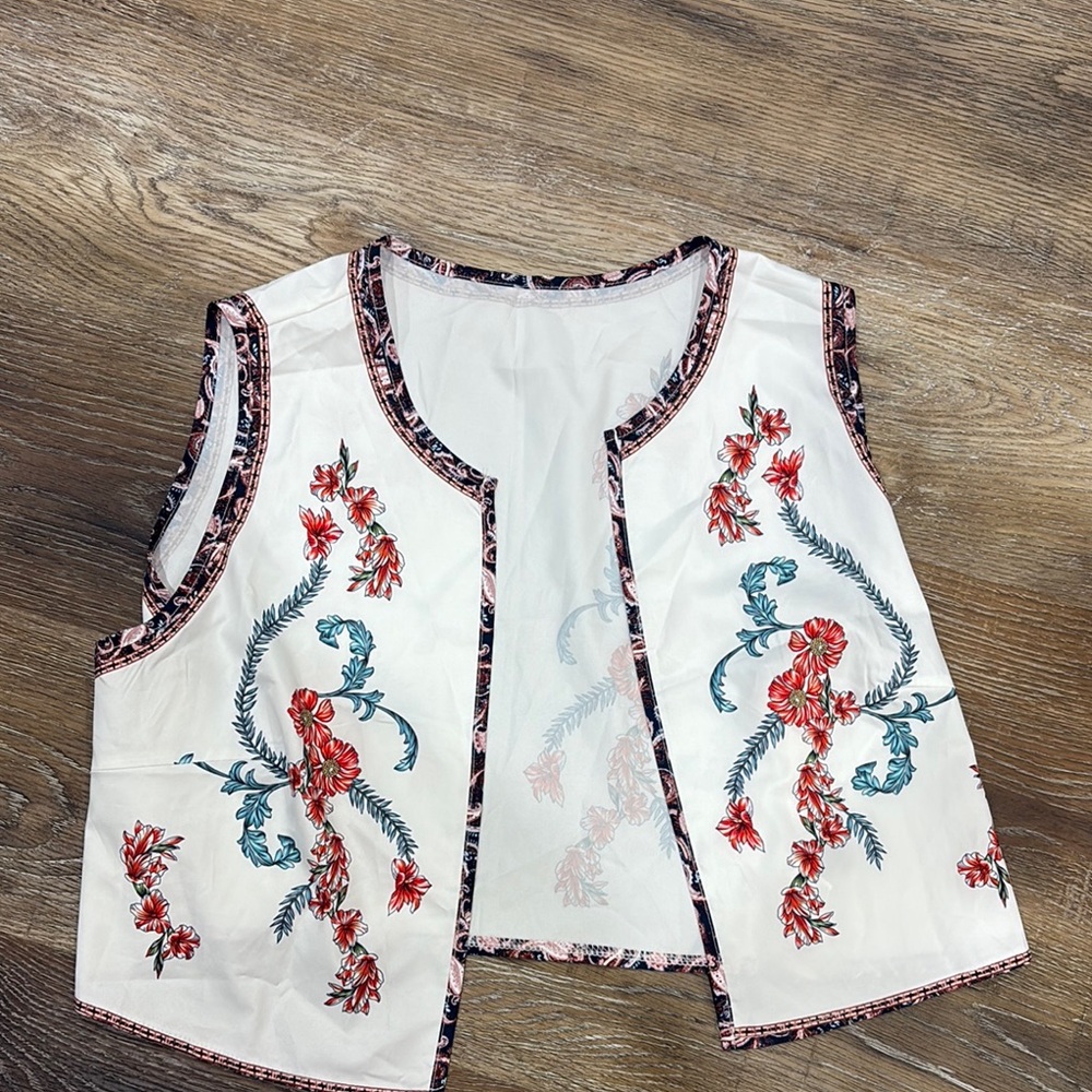 Floral Embroidered Women's Top